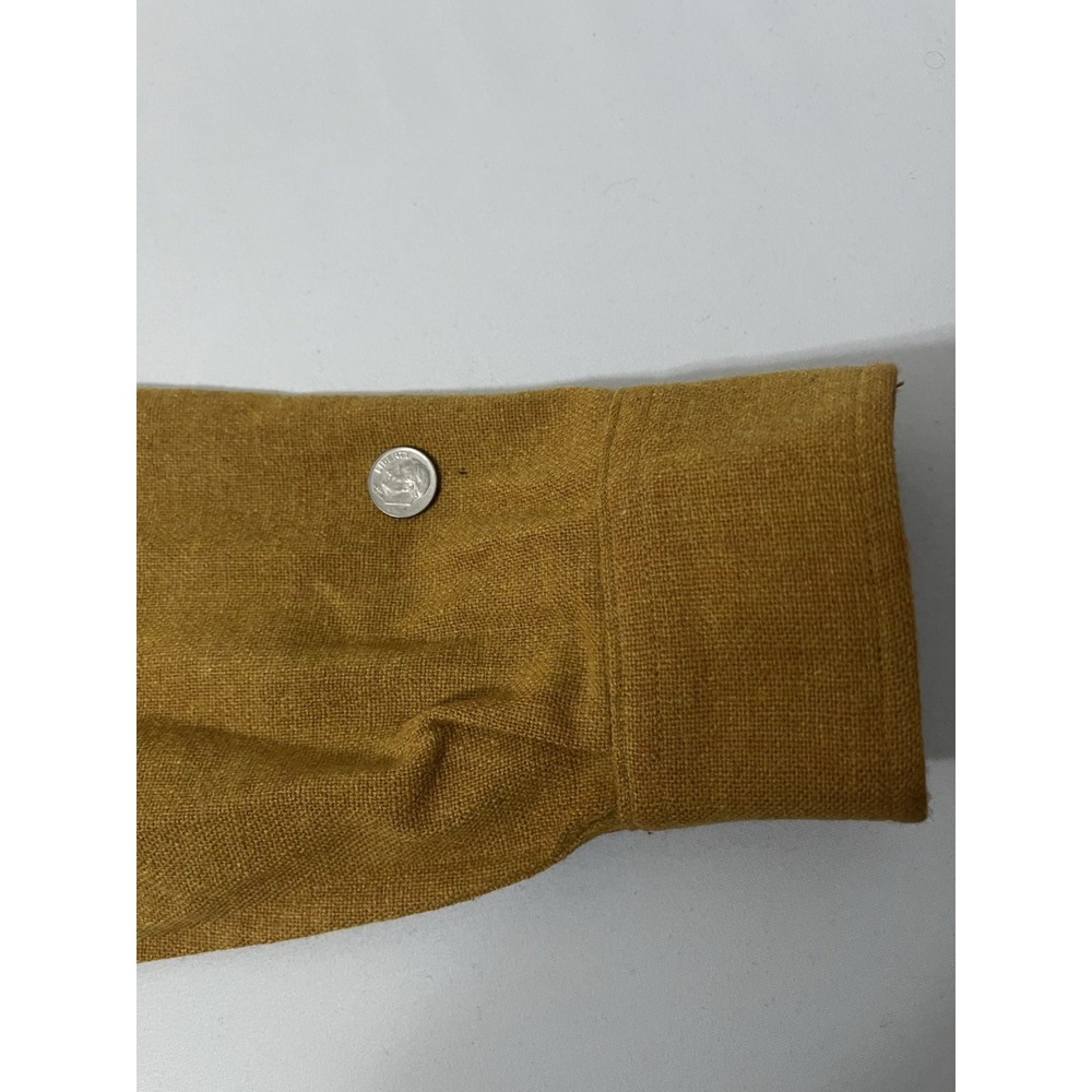 Holbrook Chinook Flannel Vintage 1970s Gold M 15 15 1/2 Wool Blend - Picture 8 of 10